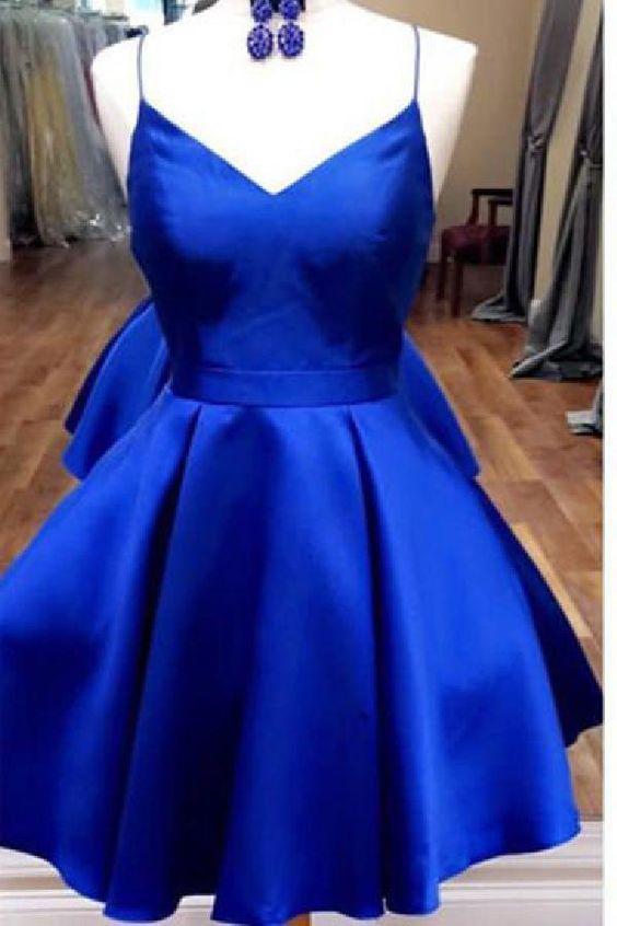 Short Gowns Dania Royal Blue Homecoming Dresses Junior CD216