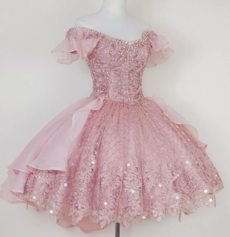 A-Line Pink Homecoming Dresses Liberty Short CD21638 Blue
