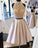 Crop Skirt Lace Homecoming Dresses Teresa Satin Two Piece CD22303