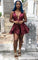 A-Line Homecoming Dresses Tatum V Neck Short CD22525