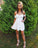Cute Sweetheart Virginia A Line Homecoming Dresses White Short CD22941