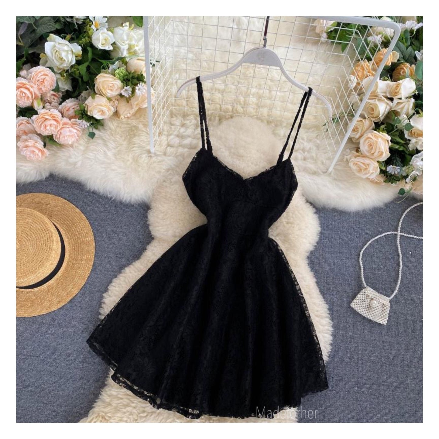 Black Short Mini Alexandra Homecoming Dresses A Line Dress CD22949