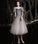 GRAY TULLE SHORT A LINE Alexandra Homecoming Dresses DRESS CD23355