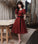 Ina Homecoming Dresses BURGUNDY TULLE SHORT A LINE DRESS CD23357