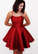 Cute Laila Homecoming Dresses Satin Burgundy Short Dress CD2353