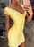 Yellow Homecoming Dresses Leila Lace Bodycon CD2372
