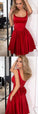 Fashion Straps Red Cute Adelaide A Line Homecoming Dresses CD241