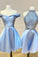 Blue Homecoming Dresses Satin Yaretzi A Line Long CD24108