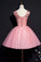 Blush Floral Guadalupe Pink Homecoming Dresses Embroidered Short CD24333
