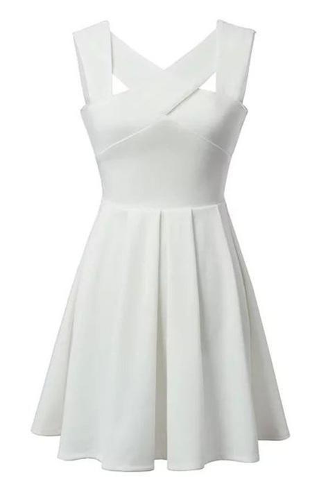 Satin Vicky Homecoming Dresses White CD2434