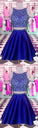 Tia Royal Blue Homecoming Dresses Two Piece Short CD2462