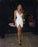 Elegant Bella Homecoming Dresses Evening Dress White Short CD2628