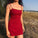 Spaghetti Strap Dress Red Short Uerica Homecoming Dresses CD271