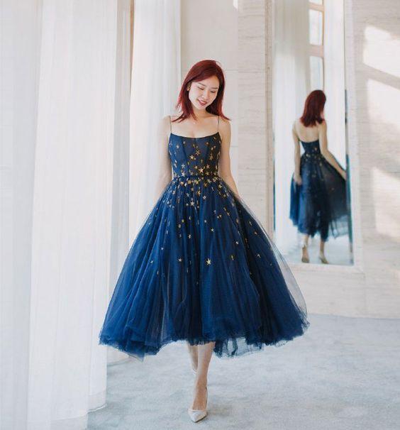 Cute Blue Tulle Geraldine Homecoming Dresses Short Dress CD2906