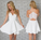 Joy Homecoming Dresses White Short Back To School Wear CD2916