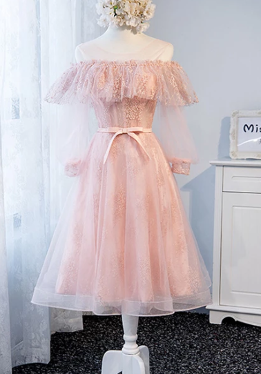 Tulle Short Dress Homecoming Dresses Pink Dakota Lace CD3025