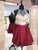 Beautiful Halter A Line Homecoming Dresses Lindsay Red Short CD3405