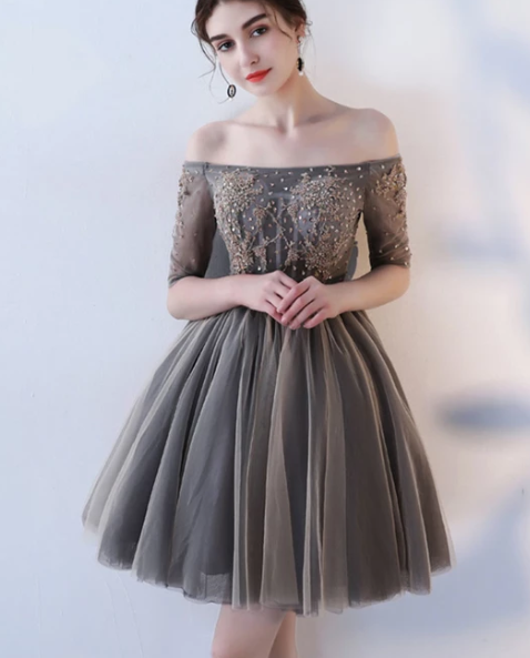 Cute Homecoming Dresses Melody Lace Tulle Short Dress CD3514