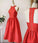 A-Line Angelica Homecoming Dresses High Neck Red CD3661