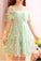 2022 Homecoming Dresses Yoselin A Line Green Short Dress CD3680