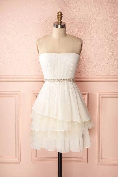 Kristina Homecoming Dresses White Mini Short CD3760