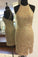 Gold Dresses Lucille Cocktail Homecoming Dresses Lace 2022 CD3790
