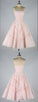 Estrella Homecoming Dresses Pink Lace Strapless CD3990
