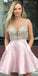 Beaded With Yareli Homecoming Dresses Satin Pocket Short Dresses CD4336