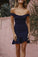 Off The Shoulder Homeocming Dress Tea Length Rosa Homecoming Dresses With Rufflues CD4489