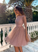 Tulle Sequins Short Homecoming Dresses Ellie Pink Dress CD4581