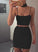 Novia Homecoming Dresses Chic A-Line Spaghetti Straps Black CD4766