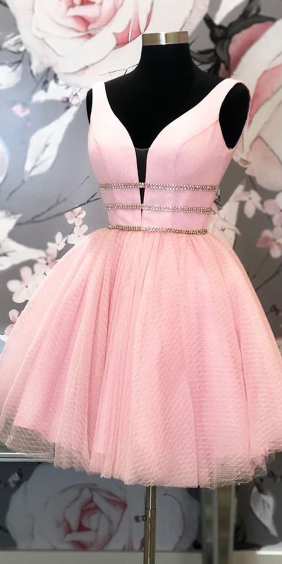 Pink Homecoming Dresses Allisson Princess Short Party Dress Tulle CD5188