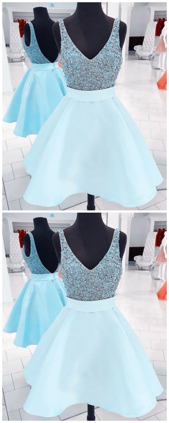 Sequin Ariel Homecoming Dresses Beaded Short Graduation Dresses CD5685