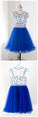 Tulle Elaine Homecoming Dresses Royal Blue Sleeveless With Beading CD5686