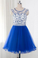 Tulle Elaine Homecoming Dresses Royal Blue Sleeveless With Beading CD5686