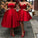 Beautiful Strapless/Sweetheart A Line Fatima Homecoming Dresses Red CD6736