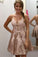 Short With Criss Cross Back Alexandria Lace Homecoming Dresses CD6818