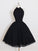 Jordyn Homecoming Dresses Black Halter Simple Cheap Short CD75