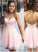 Sweetheart Homecoming Dresses Brooke Pink Spaghetti Straps CD83