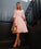 Homecoming Dresses Pink Caitlin Short With Half Sleeves CD8457