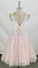 V Neck Short And White Hedwig Pink Homecoming Dresses CD8849