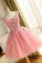 Scoop Tulle Scarlett Homecoming Dresses A Line With Applique CD8880