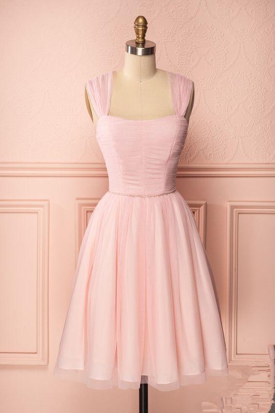 Short Party Dress Caitlin Pink Homecoming Dresses CD9097