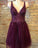 Elegant Lorena Homecoming Dresses V Neck Beaded Short CD9352