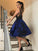 A-Line/Princess Sleeveless Scoop Applique Short/Mini Homecoming Dresses Satin Ada Dresses